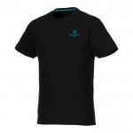 Recycelte T-Shirts mit Aufdruck aus Polyester 160 g/m2 Farbe schwarz Ansicht mit Transferdruck