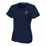 Recyceltes T-Shirt bedrucken 160 g/m2 Farbe dunkelblau Ansicht mit Transferdruck