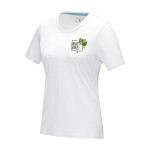 Damen T-Shirt aus Bio-Baumwolle GOTS, 160 g/m2, Elevate NXT farbe weiß Ansicht mit Siebdruck