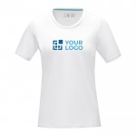 Damen T-Shirt aus Bio-Baumwolle GOTS, 160 g/m2, Elevate NXT farbe weiß Ansicht mit Druckbereich