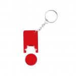 Schlüsselanhänger als Werbegeschenk mit farbigem Chip Farbe rot