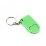 Schlüsselanhänger als Werbegeschenk mit farbigem Chip Farbe grün zweite Ansicht