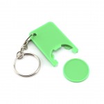 Schlüsselanhänger als Werbegeschenk mit farbigem Chip Farbe grün dritte Ansicht