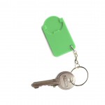 Schlüsselanhänger als Werbegeschenk mit farbigem Chip Farbe grün vierte Ansicht