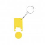 Schlüsselanhänger als Werbegeschenk mit farbigem Chip Farbe gelb