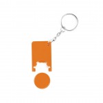 Schlüsselanhänger als Werbegeschenk mit farbigem Chip Farbe orange