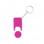 Schlüsselanhänger als Werbegeschenk mit farbigem Chip Farbe pink