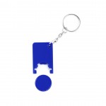 Schlüsselanhänger als Werbegeschenk mit farbigem Chip Farbe blau