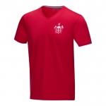 T-Shirts mit Logo, Bio-Baumwolle 190 g/m2 Farbe rot Ansicht mit Siebdruck