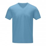 T-Shirts mit Logo, Bio-Baumwolle 190 g/m2 Farbe blau zweite Vorderansicht