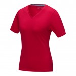 Bedruckte nachhaltige T-Shirts für Damen Farbe rot