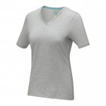 Bedruckte nachhaltige T-Shirts für Damen Farbe grau