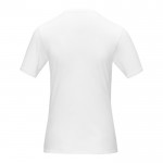 Kurzarm-T-Shirt aus Bio-Baumwolle für Damen Farbe weiß zweite Rückansicht