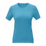 Kurzarm-T-Shirt aus Bio-Baumwolle für Damen Farbe hellblau