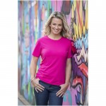Kurzarm-T-Shirt aus Bio-Baumwolle für Damen Farbe rosa, Ansicht mit Druckbereich