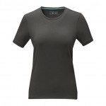 Kurzarm-T-Shirt aus Bio-Baumwolle für Damen Farbe dunkelgrau