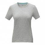 Kurzarm-T-Shirt aus Bio-Baumwolle für Damen Farbe grau