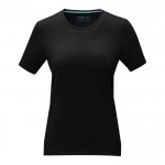 Kurzarm-T-Shirt aus Bio-Baumwolle für Damen Farbe schwarz