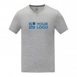 Herren T-Shirt aus Baumwolle, 160 g/m2, Elevate Life farbe grau Ansicht mit Druckbereich