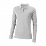 Damen Poloshirt aus Baumwolle, 200 g/m2, Elevate Life farbe grau