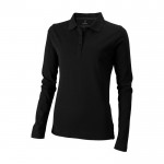 Damen Poloshirt aus Baumwolle, 200 g/m2, Elevate Life farbe schwarz