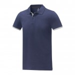 Zweifarbiges Polohemd aus Baumwolle 200 g/m2 Farbe marineblau