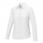 Langärmigliges Hemd für Damen 130 g/m2 Farbe weiß