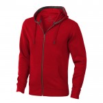 Sweatshirt mit Kapuze und Reißverschluss 300 g/m2 Farbe rot