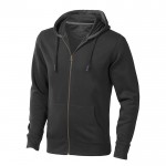 Sweatshirt mit Kapuze und Reißverschluss 300 g/m2 Farbe schwarz