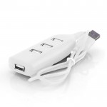USB-Hub im minimalistischen Design Farbe weiß vierte Ansicht