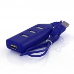 USB-Hub im minimalistischen Design Farbe blau zweite Ansicht