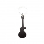 Schlüsselanhänger mit Öffner in Form einer Gitarre Farbe schwarz