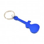 Schlüsselanhänger mit Öffner in Form einer Gitarre Farbe blau zweite Ansicht