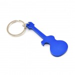 Schlüsselanhänger mit Öffner in Form einer Gitarre Farbe blau dritte Ansicht