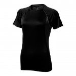 Sport-T-Shirt für Damen aus Polyester 145 g/m2 Farbe schwarz