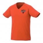 Technische T-Shirts 145 g/m2 bedrucken Farbe orange Ansicht mit Siebdruck