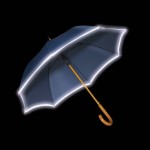 Schirm mit acht Paneelen aus Nylon 190T Farbe Dunkelblau vierte Ansicht