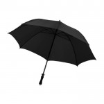 Manueller Regenschirm mit Band Farbe Schwarz dritte Ansicht