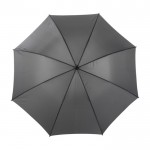Manueller Regenschirm mit Band Farbe Grau zweite Ansicht