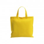 Non-Woven-Tasche mit kurzen Henkeln, 80 gr/m2 Farbe gelb erste Ansicht