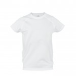 Bedruckte Sport-T-Shirts für Kinder 135 g/m2 Farbe weiß Vorderansicht