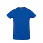 Bedruckte Sport-T-Shirts für Kinder 135 g/m2 Farbe blau Vorderansicht