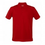 Technische Polohemden aus Polyester Werbeartikel Farbe rot Vorderansicht