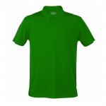 Technische Polohemden aus Polyester Werbeartikel Farbe grün Vorderansicht