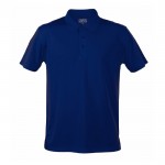 Technische Polohemden aus Polyester Werbeartikel Farbe marineblau Vorderansicht
