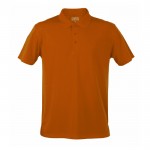 Technische Polohemden aus Polyester Werbeartikel Farbe orange Vorderansicht