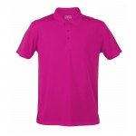Technische Polohemden aus Polyester Werbeartikel Farbe pink Vorderansicht