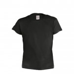 Bedruckbare T-Shirts für Kinder aus Baumwolle 135 g/m2 Farbe schwarz Vorderansicht