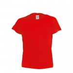 Bedruckbare T-Shirts für Kinder aus Baumwolle 135 g/m2 Farbe rot Vorderansicht