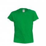 Bedruckbare T-Shirts für Kinder aus Baumwolle 135 g/m2 Farbe grün Vorderansicht